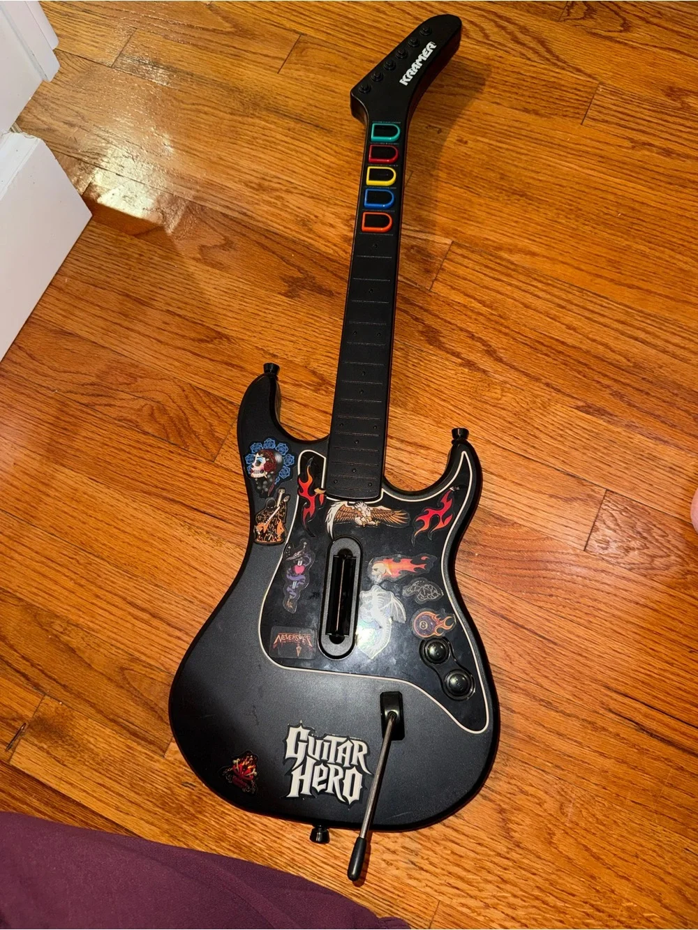 PS2 Guitar Hero Kramer Striker RedOctane Wireless Controller No Dongle